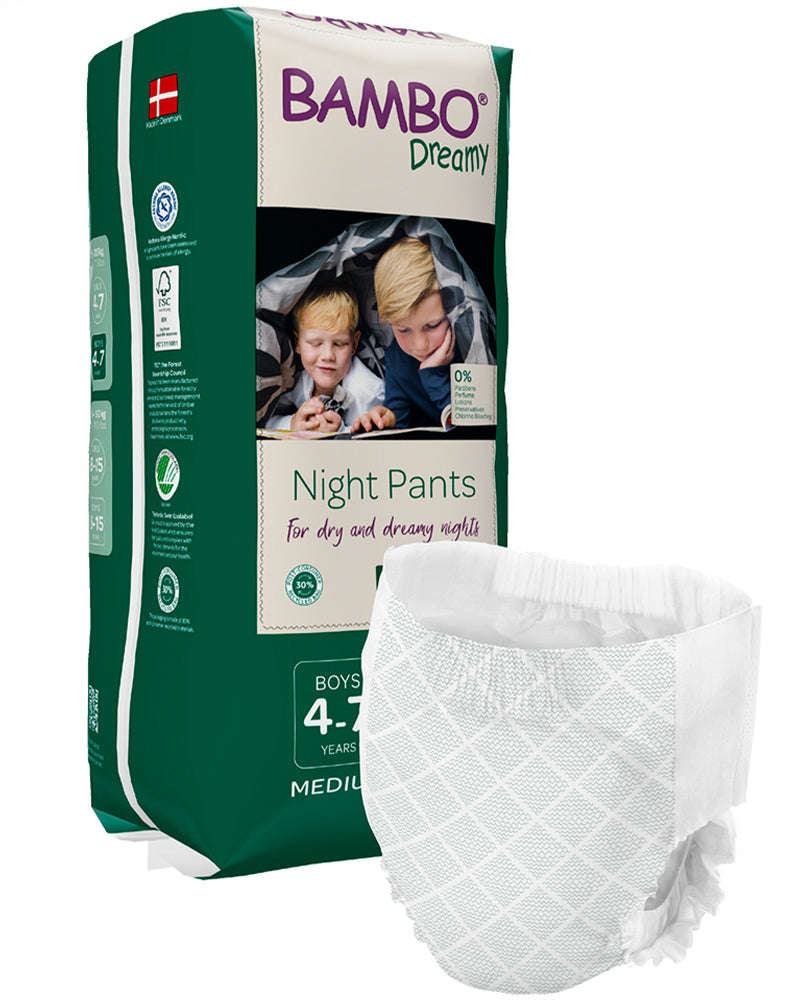 Bambo Nature Dreamy Boy Night Pants Diapers (15-35kg) - 10 Units
