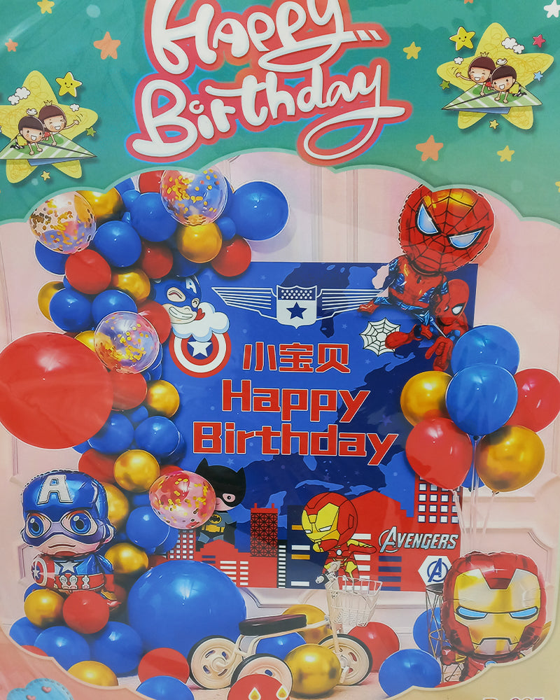 Ensemble de Ballons de décoration d'anniversaire - Spider Man