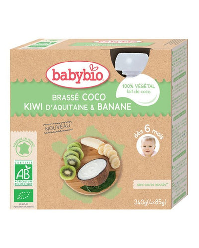 Babybio Gourde Brasse Coco Kiwi Banane 4 x 85Gg