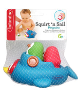 Infantino 3 jouets de bain Squirt'N Sail Pingouin