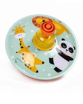 Eurekakids -  Toupie en métal jungle avec tige d'activation 3A+