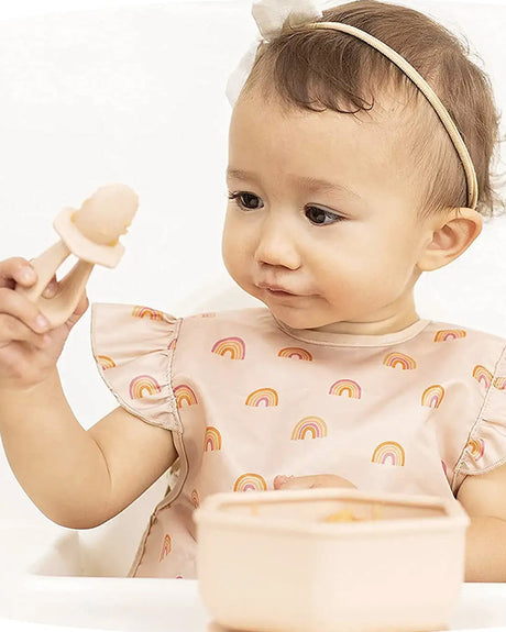 Tiny Twinkle Silicone Learning Cutlery - Beige