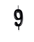 Bougie sous forme de chiffres 9 - Noir