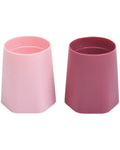Juego de 2 vasos de entrenamiento de silicona Tiny Twinkle - rosa y burdeos