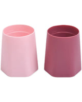 Tiny Twinkle Pack of 2 Silicone Learning Cups - Pink & Burgundy