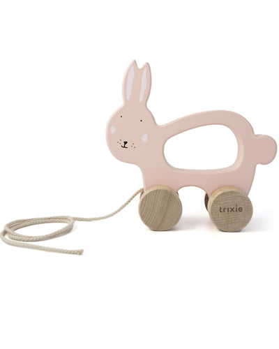 Trixie Jouet à tirer en bois - Mrs. Rabbit
