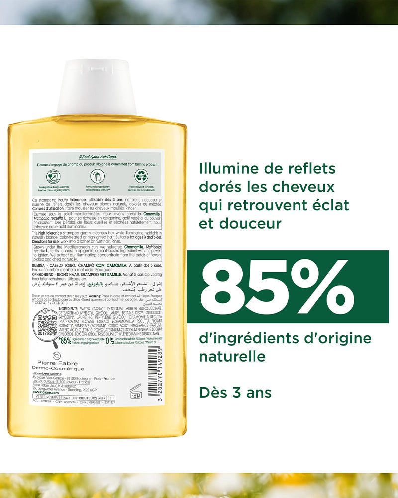 Klorane Shampoing Reflets Blonds à la Camomille - 400ml