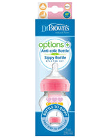 Dr. Brown's Bottle 270ml Wide Neck Pink 6M+ (sippy+teat L3)