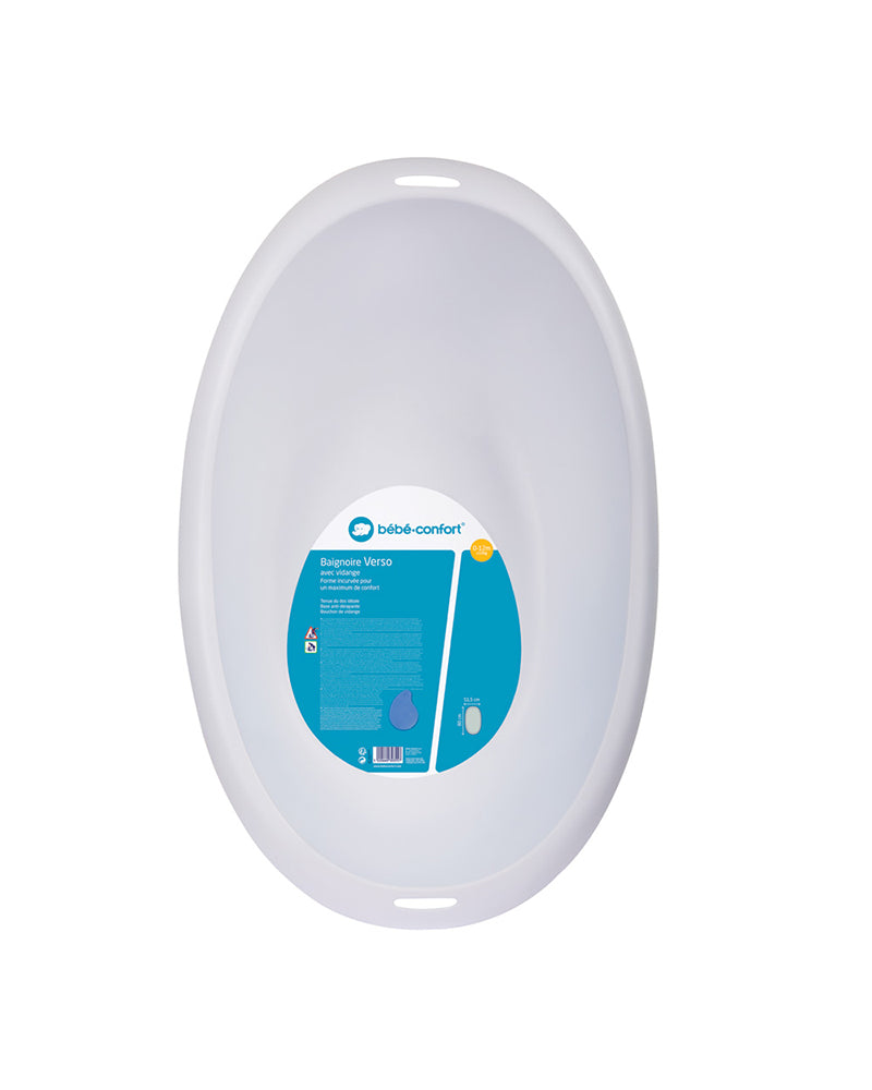 Baignoire Bébé Confort Ergonomique Avec Vidange - Blanc