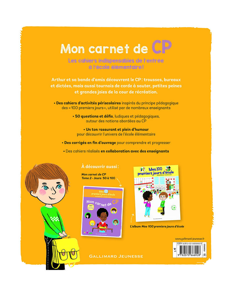 Mes 100 premiers jours d'école - Mon carnet de CP Jours 1 à 50