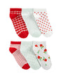 Lot de 6 chaussettes Carter's - Rouge & Mint & Fleur