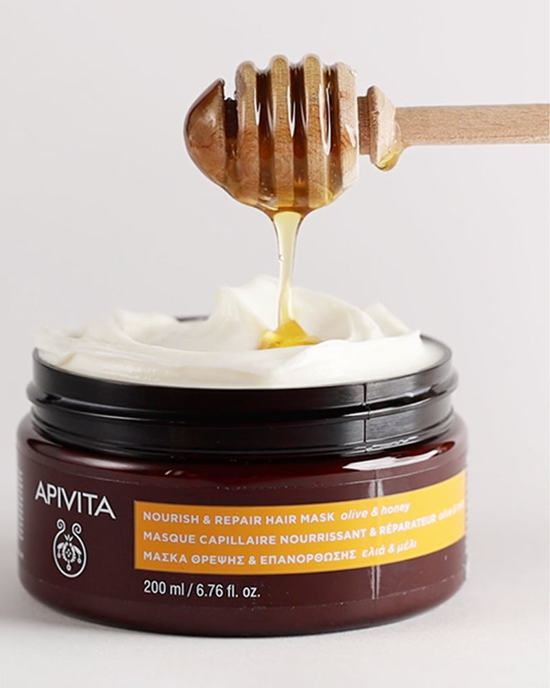 Apivita Masque Cheveux Nourrissant & Réparateur Olive & Miel - 200ml