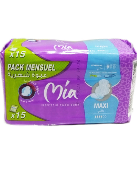 Mia Serviette Hygiénique Maxi Normal Pack - 15 Unités