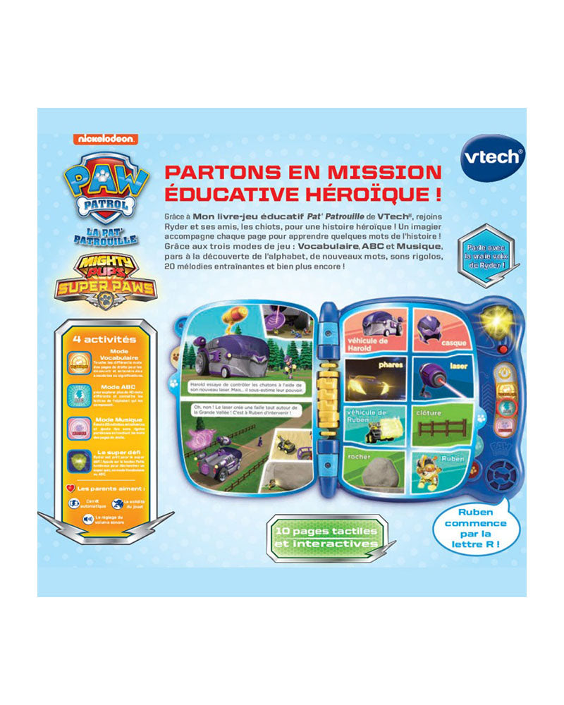 Vtech Pat Patrouille Mon livre 3-6A