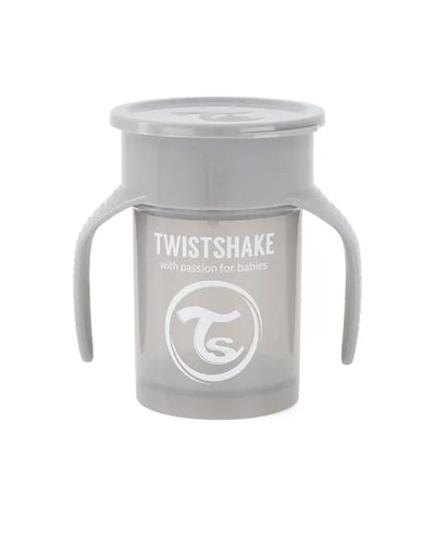 Twistshake Tasse d'entraînement 360ml 6M+ - Gris Pastel