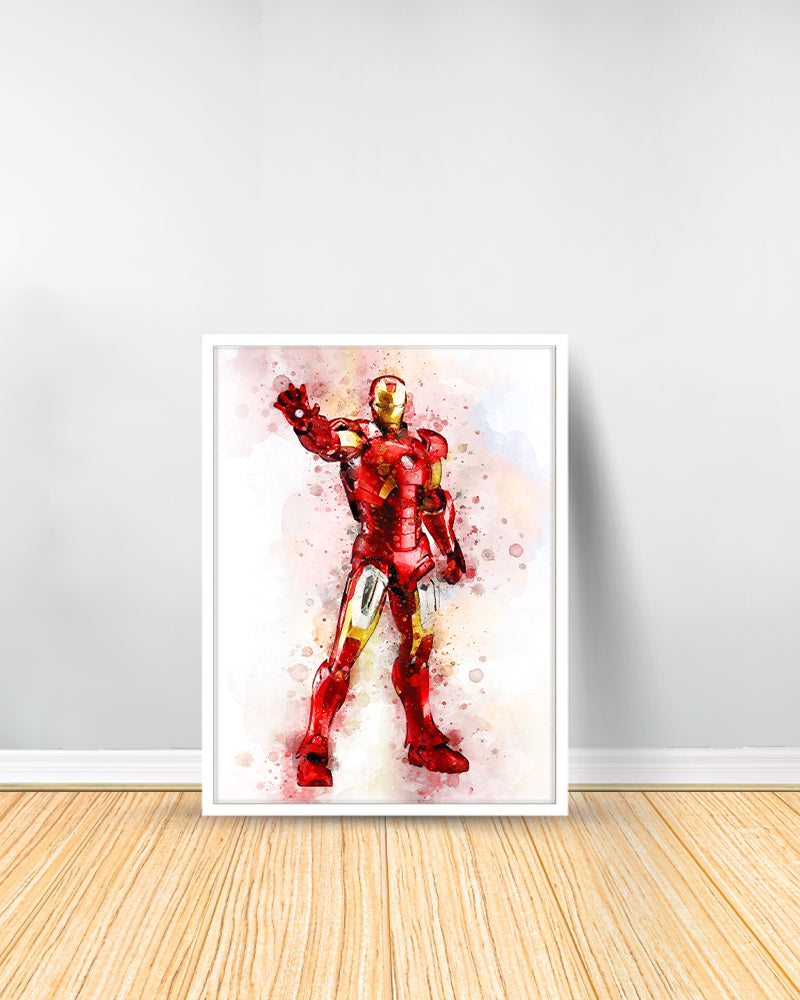 Un Tableau décoratif - Iron Man - Blanc
