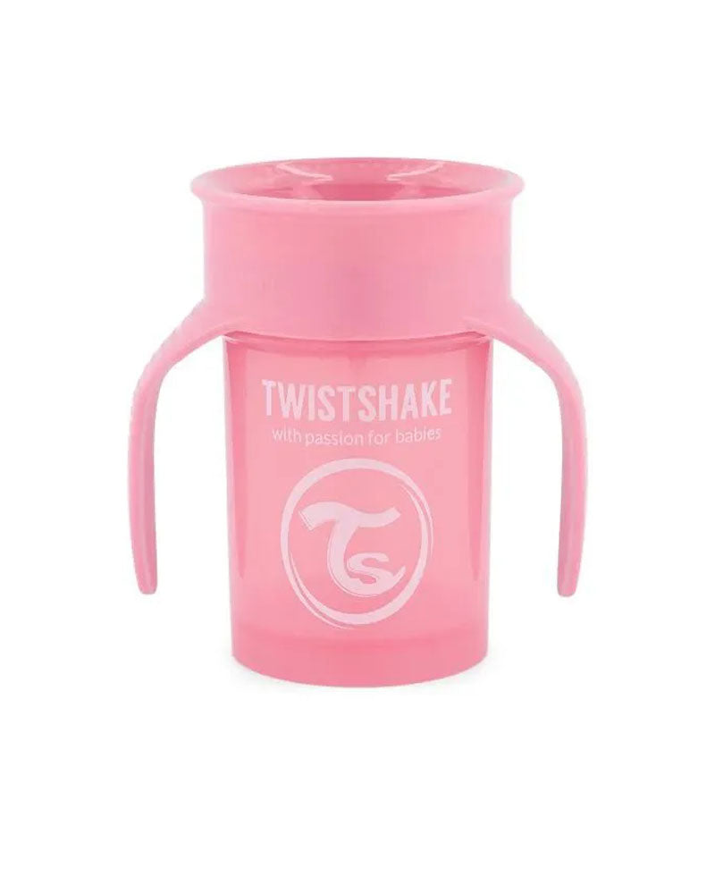 Twistshake Tasse d'entraînement 360ml 6M+ - Rose Pastel