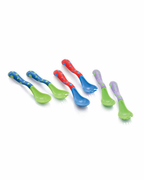 Nûby 2nd Age Learning Cutlery (Spoons+Fork) +12m - Blue