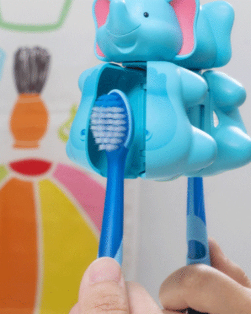 Flipper Toothbrush with Lid - Elephant
