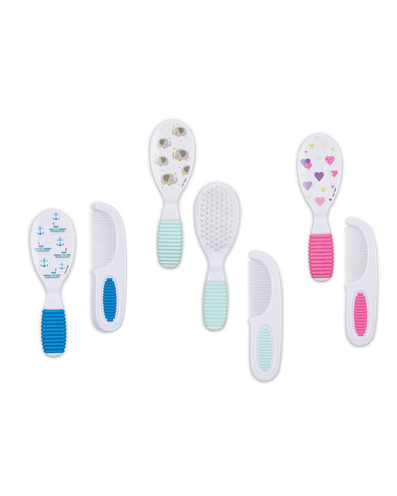 Set Brosse et Peigne Nuby 3m+ - Bleu