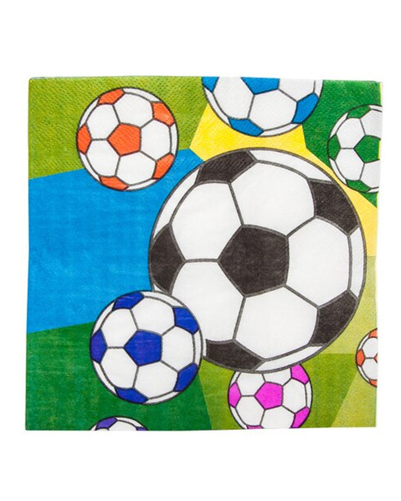 Pack of 10 Paper Napkins - Football