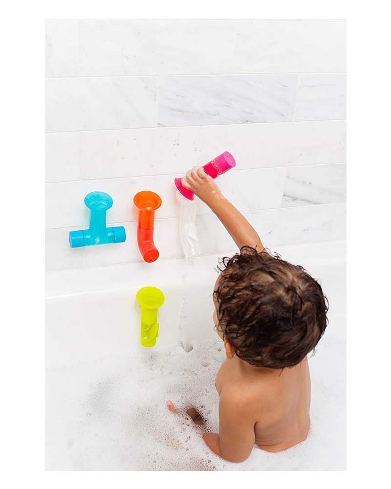 Boon PIPES Ensemble de jouets de bain de construction - Fuchsia