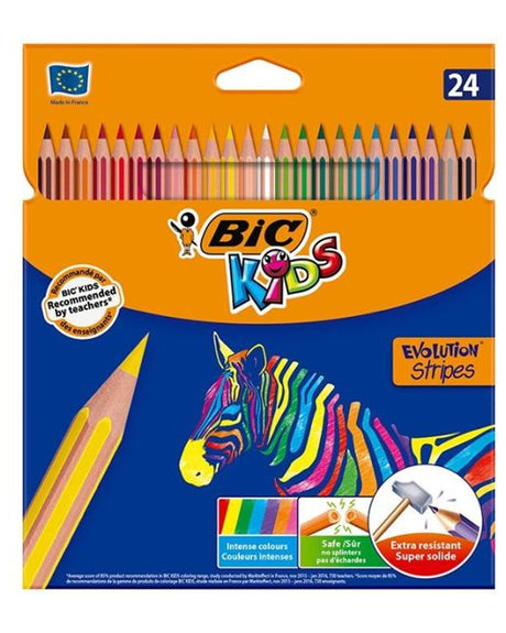 Boîte de 24 Crayons de couleur Evolution Bic Kids
