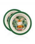 Nuby Bol imprimé en bambou 2 pièces - Vert