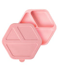 Plato dividido Tiny Twinkle con tapa de silicona - Rosa