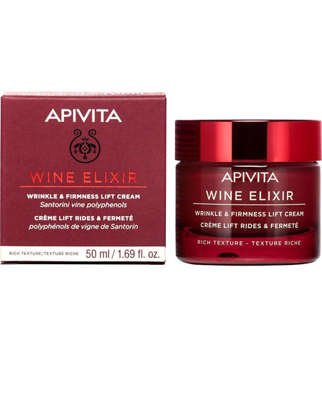 Apivita Wine Elixir Crème Anti-Rides & Fermeté Texture Riche - 50ml