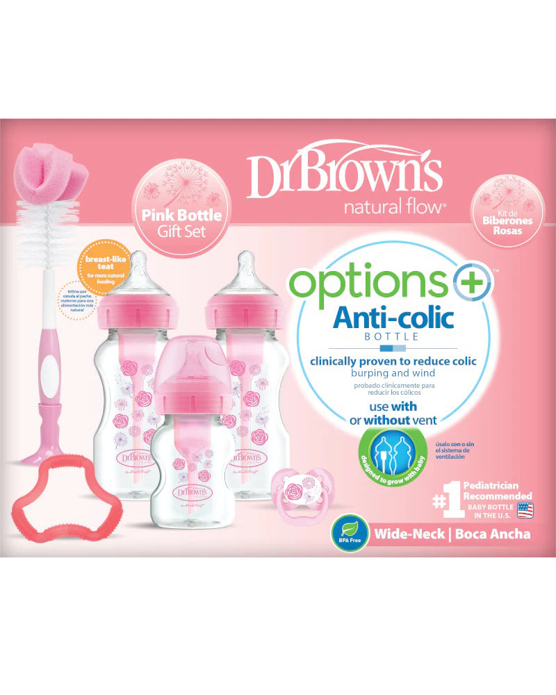 Dr. Brown's Wide Neck Anti-Colic Gift Pack - Pink