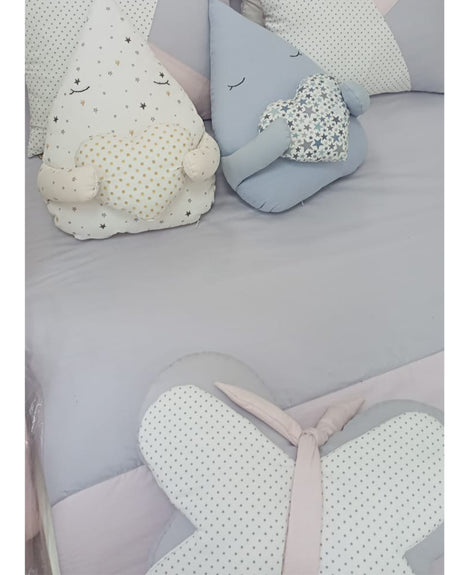 Coussin Coeur Blanc Cocon & Papillon