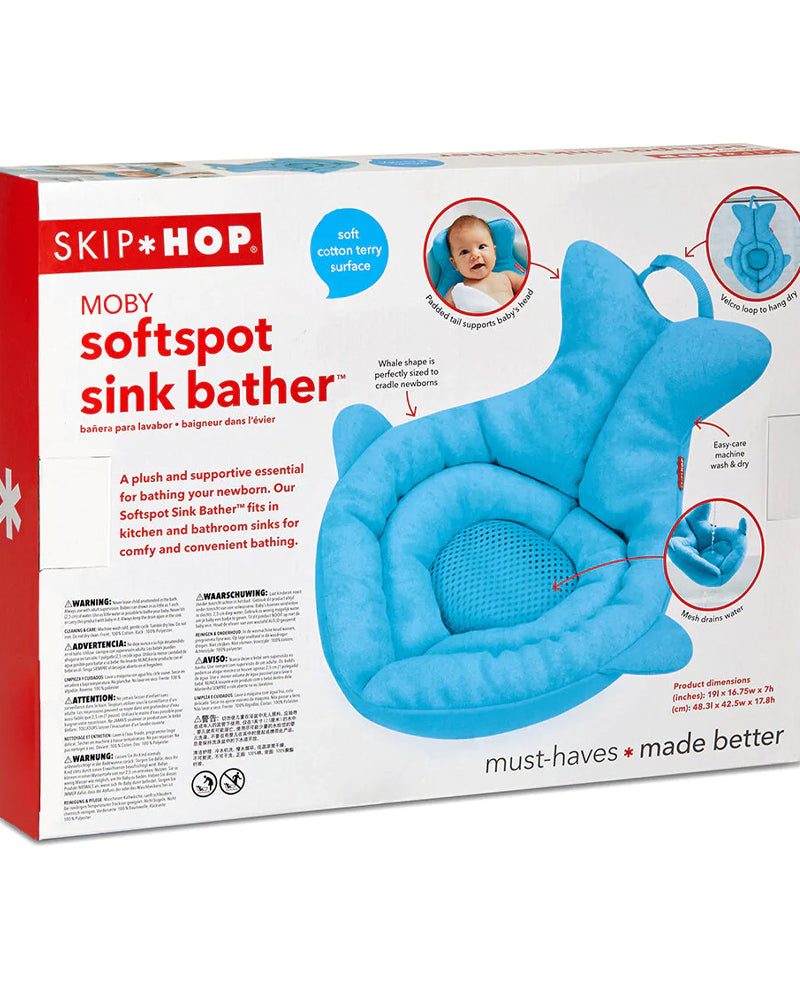 Skip Hop Coussin baigneur Moby pour évier - Bleu