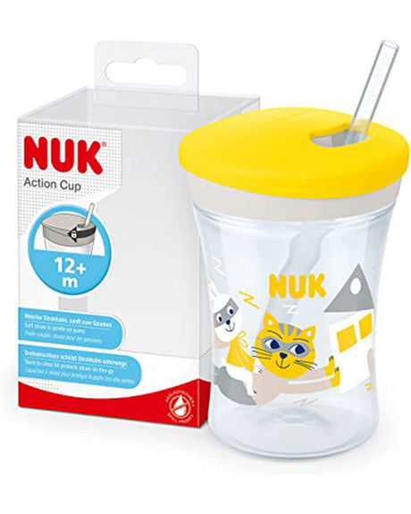 NUK Evolution Action Cup 230ml 12M+ - Yellow