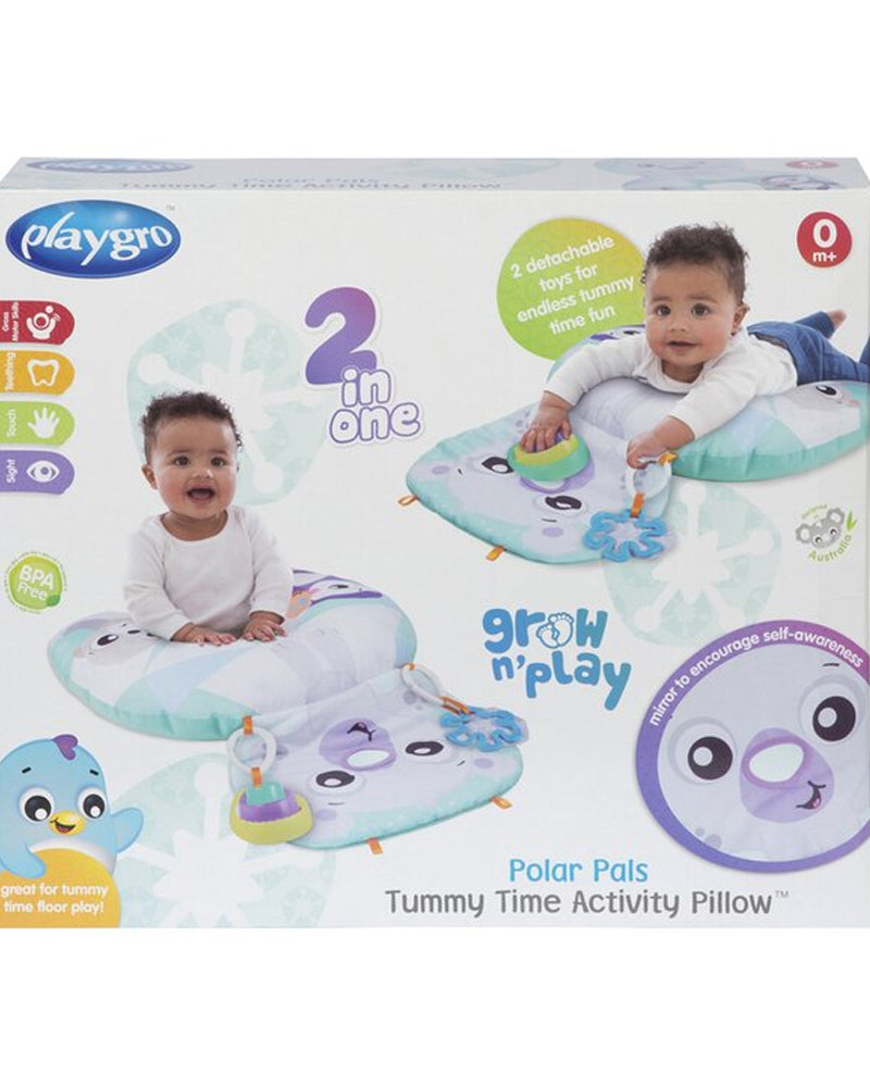 Playgro Polar Pals Tummy Time Activity Cushion 0M+