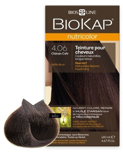 Biokap Teinture naturelle pour cheveux 140ml 4.06 - Châtain Café