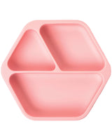 Tiny Twinkle Compartment Plate with Silicone Lid - Pink