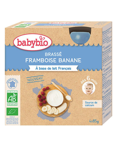 Babybio Gourde Brassé Framboise Banane 4 x 85g