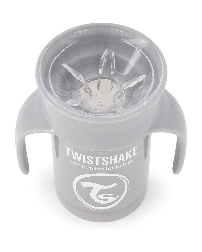 Twistshake Tasse d'entraînement 360ml 6M+ - Gris Pastel