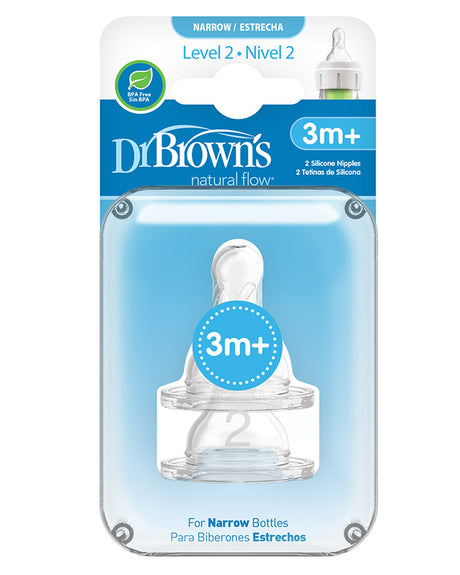 Dr. Brown's Pack de 2 tétines Cole étroit L2 3M+