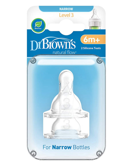 Dr. Brown's Pack de 2 tétines Cole étroit L3 6M+