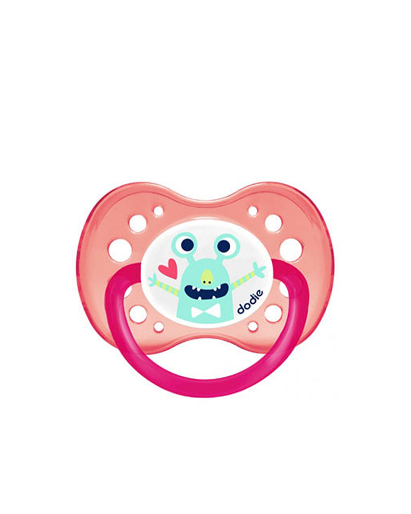 Dodie Physiological Silicone Pacifier +18m - Pink Fluorescent Monsters