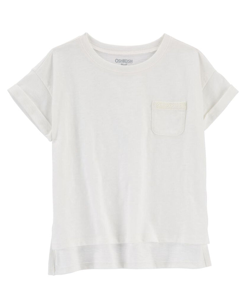 OshKosh T-Shirt En Jersey Flammé Coupe Droite - Blanc