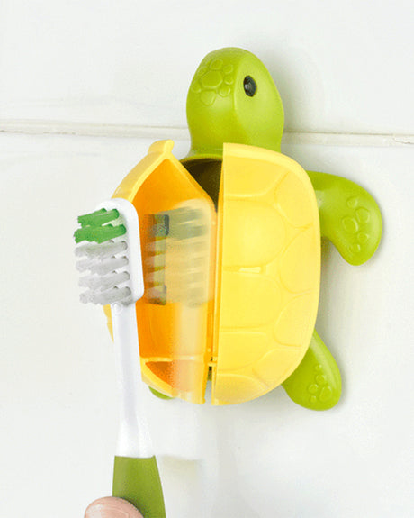 Brosse à dent Flipper avec couvercle - Tortue