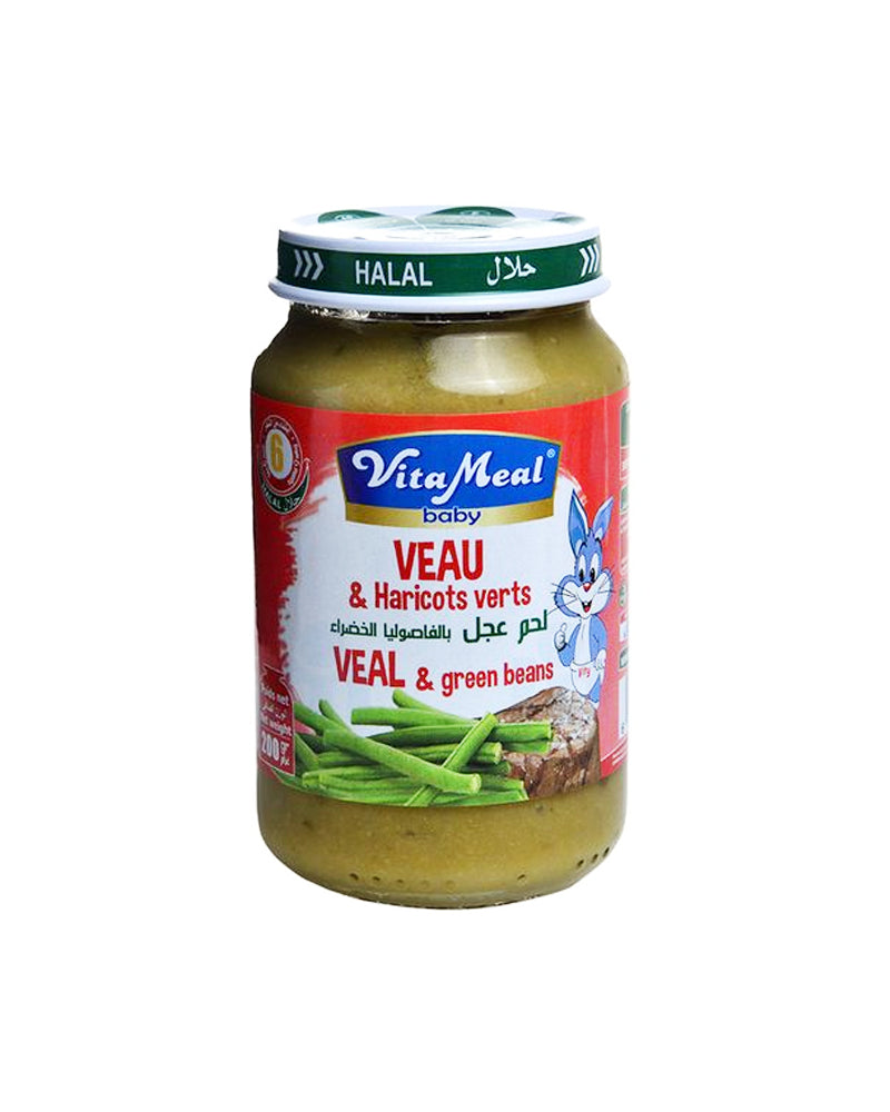 Vitameal Jar Veal & Green Beans 200g