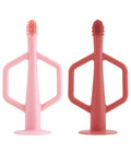 Tiny Twinkle Silicone Toothbrush 6M+ - Pink & Burgundy