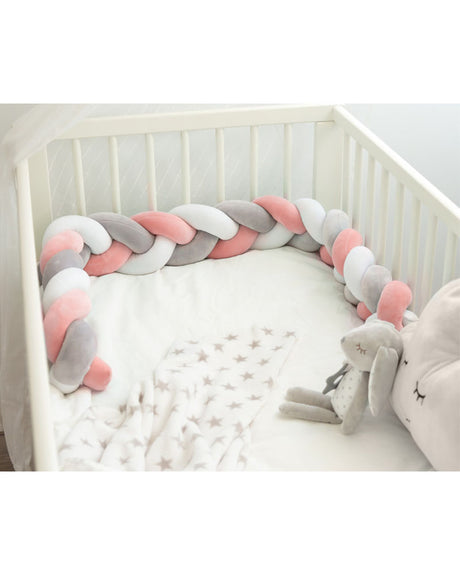 Kiokids 150cm Protective Braid for Cradle and Bed 0M+ - Gray&Pink