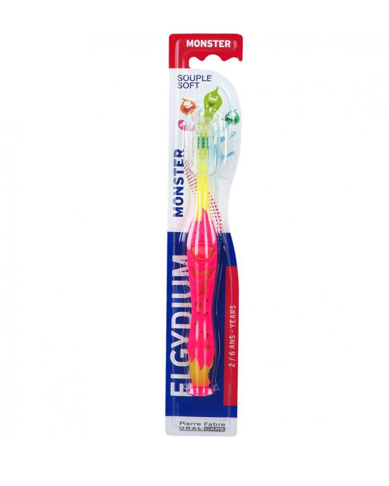 Elgydium Monster Toothbrush 2-6 years - Pink