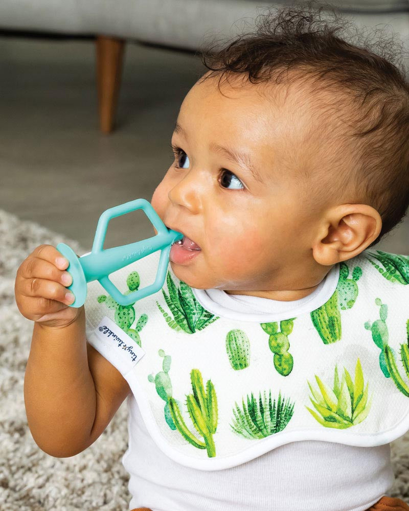 تيني توينكل فرشاة أسنان سيليكون 6 أشهر فما فوق - أزرق وأخضر