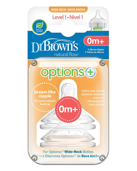 Dr. Brown's Pack de 2 Tétines Cole large L1 0M+